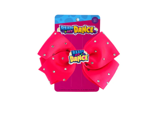 Ready Set Dance Pink Rinestone bow